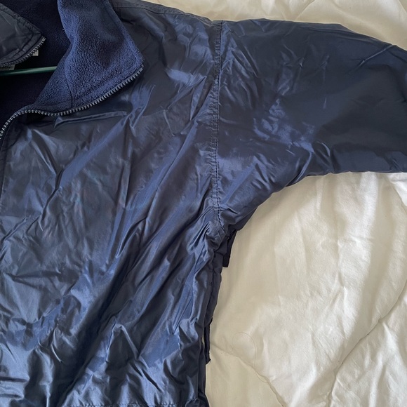 Columbia Sportwear Co Navy Blue dolman half fleece lining full zip jacket - Picture 10 of 17